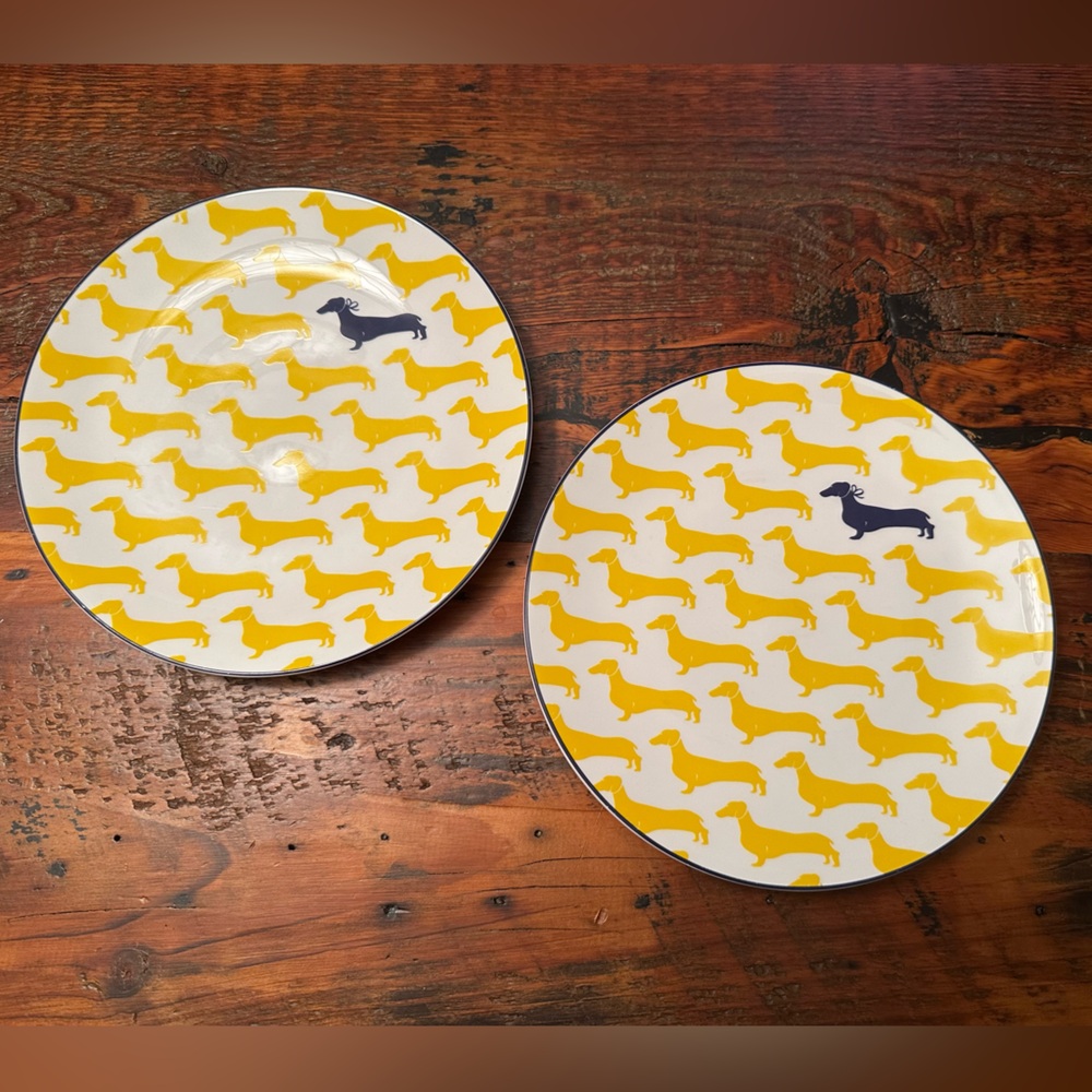 Kate Spade Dachshund Plates (2)